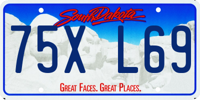 SD license plate 75XL69