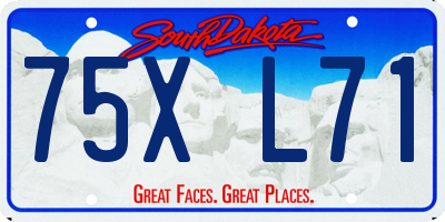 SD license plate 75XL71