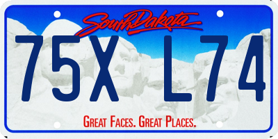 SD license plate 75XL74
