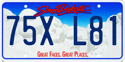 SD license plate 75XL81