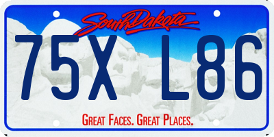 SD license plate 75XL86