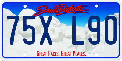 SD license plate 75XL90