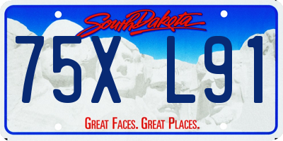SD license plate 75XL91