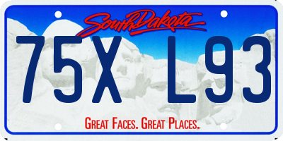 SD license plate 75XL93