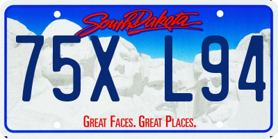 SD license plate 75XL94