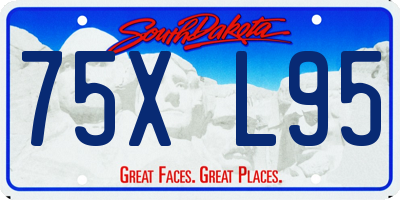 SD license plate 75XL95