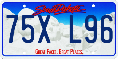 SD license plate 75XL96