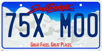 SD license plate 75XM00