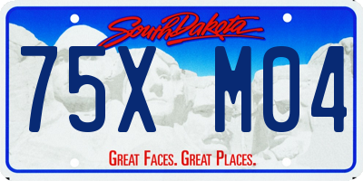SD license plate 75XM04