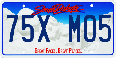 SD license plate 75XM05