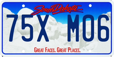 SD license plate 75XM06