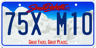 SD license plate 75XM10