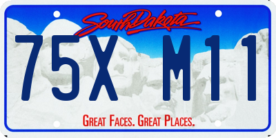SD license plate 75XM11