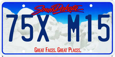 SD license plate 75XM15