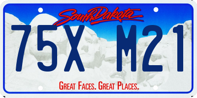 SD license plate 75XM21