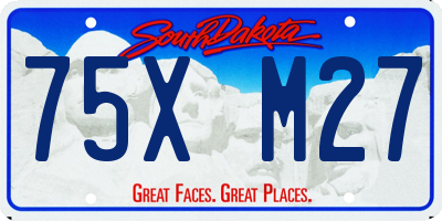 SD license plate 75XM27