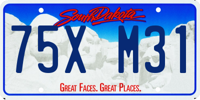 SD license plate 75XM31