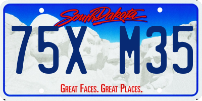 SD license plate 75XM35