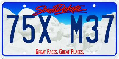 SD license plate 75XM37