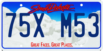 SD license plate 75XM53