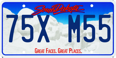 SD license plate 75XM55