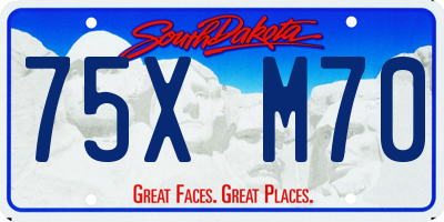 SD license plate 75XM70