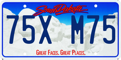 SD license plate 75XM75