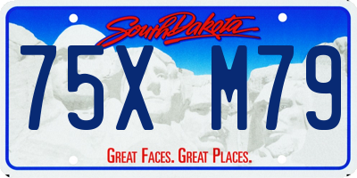 SD license plate 75XM79
