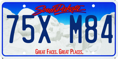 SD license plate 75XM84