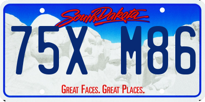 SD license plate 75XM86