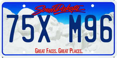 SD license plate 75XM96