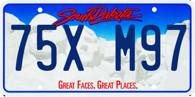 SD license plate 75XM97