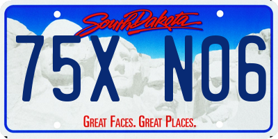 SD license plate 75XN06
