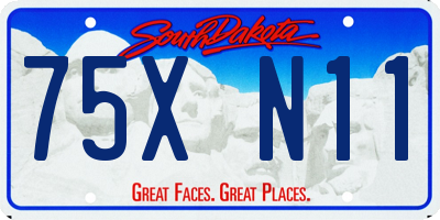 SD license plate 75XN11