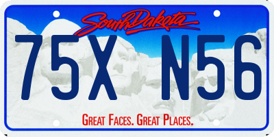 SD license plate 75XN56