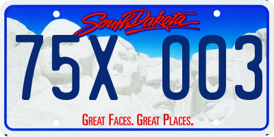 SD license plate 75XO03
