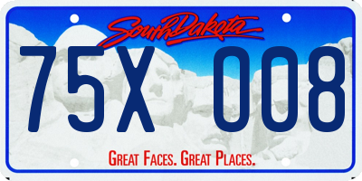 SD license plate 75XO08