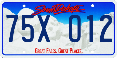 SD license plate 75XO12