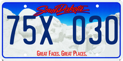 SD license plate 75XO30