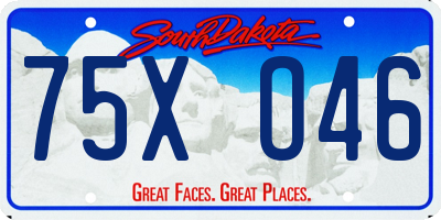 SD license plate 75XO46