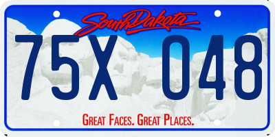 SD license plate 75XO48