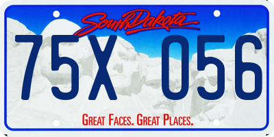 SD license plate 75XO56