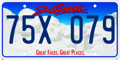 SD license plate 75XO79