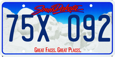 SD license plate 75XO92