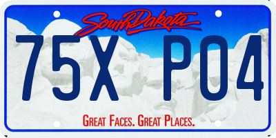 SD license plate 75XP04