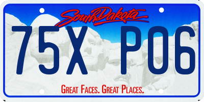 SD license plate 75XP06