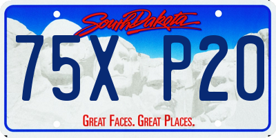 SD license plate 75XP20