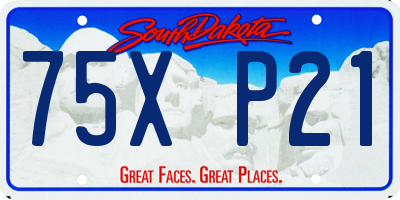 SD license plate 75XP21
