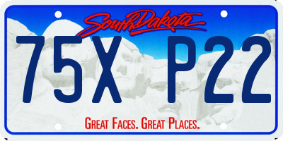 SD license plate 75XP22