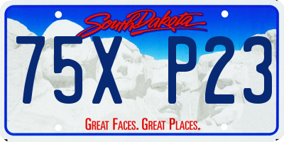 SD license plate 75XP23